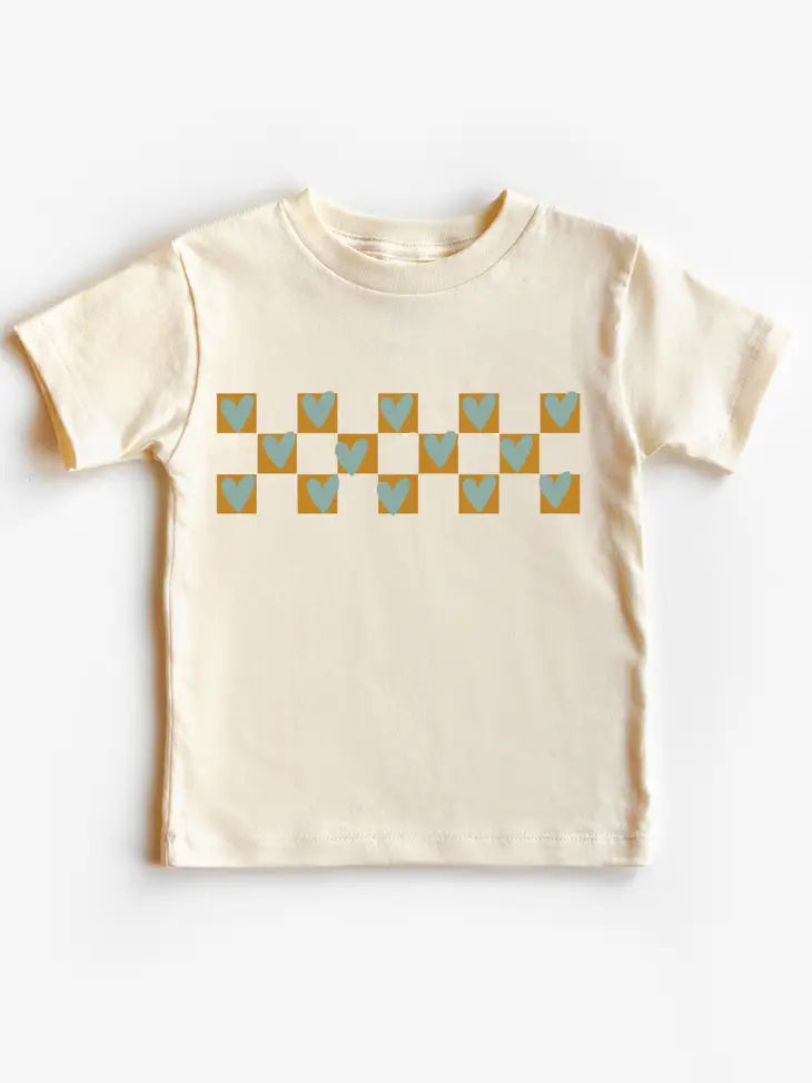 "Checker Hearts" Toddler Tee