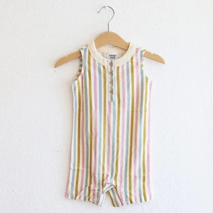 Striped baby romper