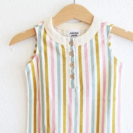 Striped baby romper