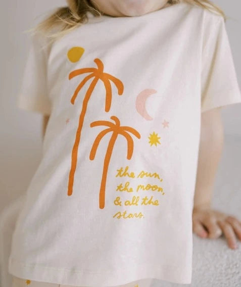 Sun and Moon printed tee
