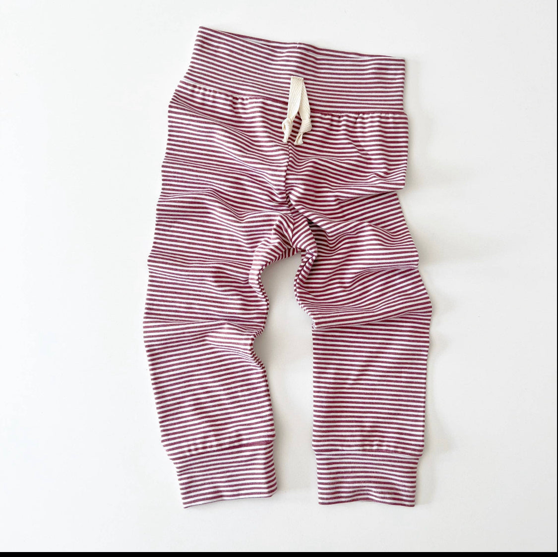 Rose Brown Stripe Bamboo Joggers