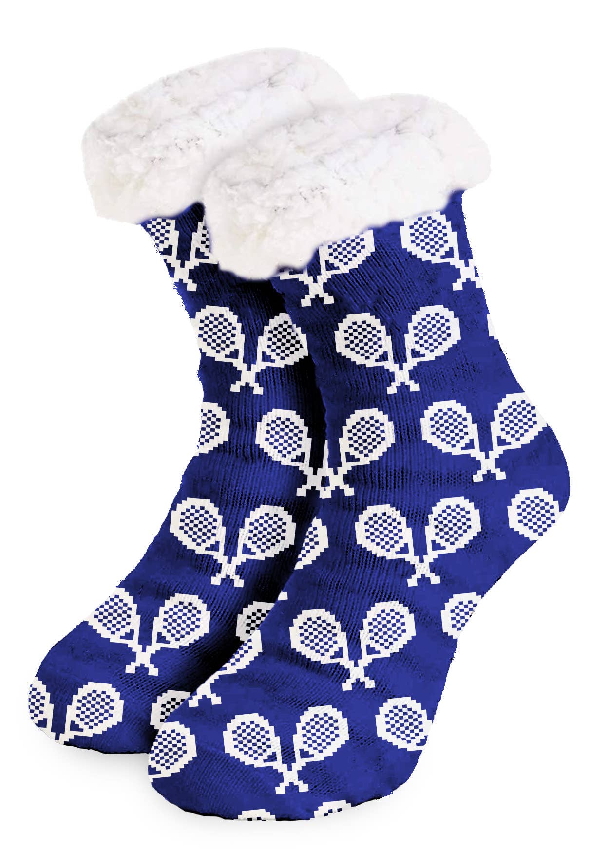 Knit Fur Slipper Socks - Tennis