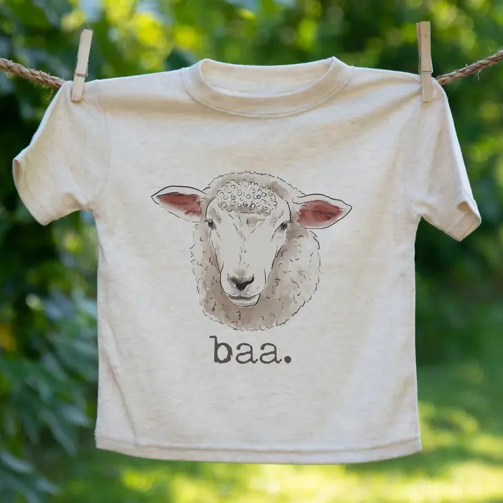 "Baa." Short Sleeve Toddler Tee