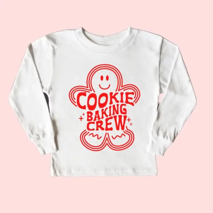 "Cookie Baking Crew" Long Sleeve Toddler Tee