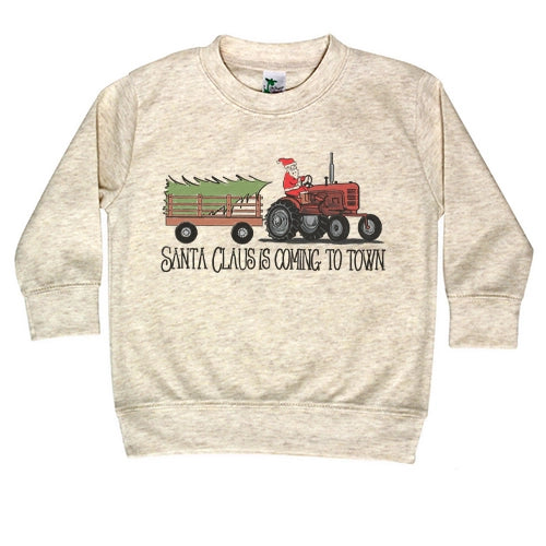 "Santa Claus is Coming to Town" Long Sleeve Toddler Tee