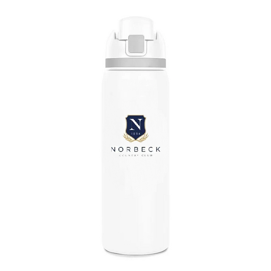 Custom Capsule Collection Flip 27 oz Stainless Water Bottle with Norbeck logo